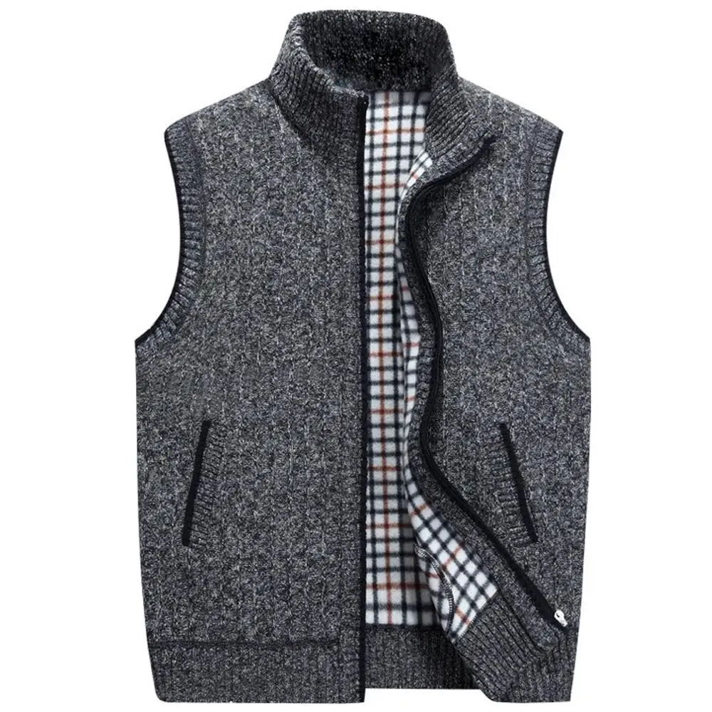 knitted sleeveless cardigan mens