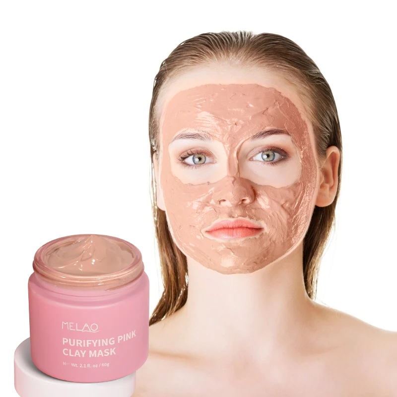 

Deep Pore Skin Cleansing private label pink clay mask Purifying Brightening vegan clay face mask