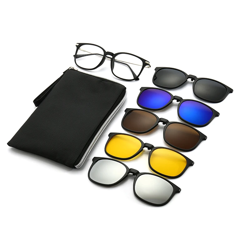 

DL Glasses DLC2323 Brand Designer TR polarized Clip-On shades for Night Driving Magnetic Clip on Sunglasses 2021 sun glasses