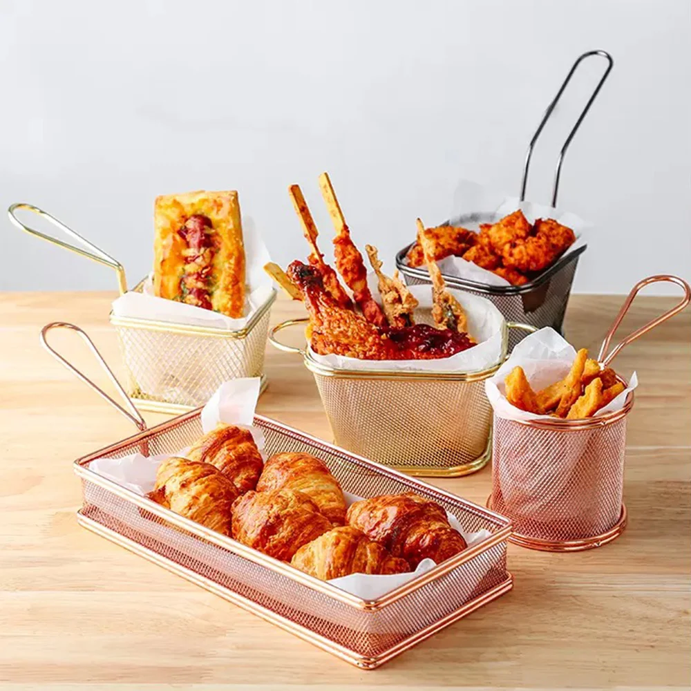 Stainless Steel Mini French Fries Basket Square Fryer Baskets,Fda Grade