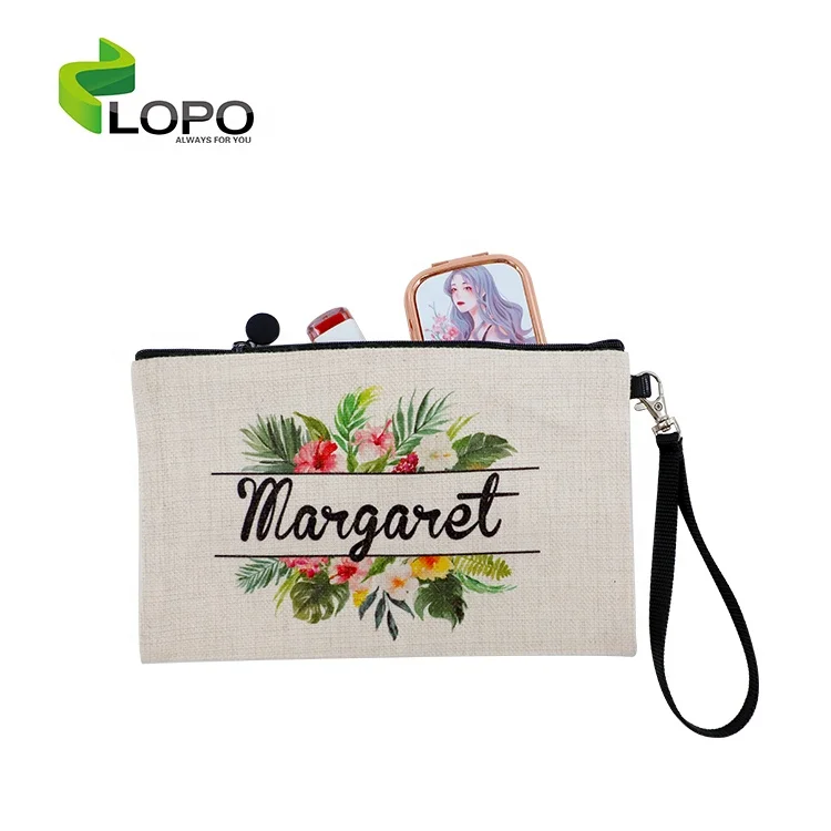 

Wholesale sublimation textile blanks linen handbag for multi-function