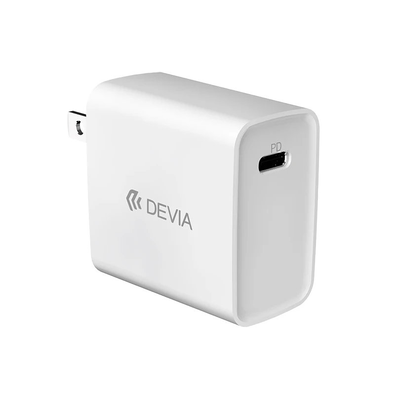 

Devia US/EU/UK PD 18W Wall Mobile Phone Charger Charging Station Fast Usb Portable Charger Type C USB-C Wall Charger