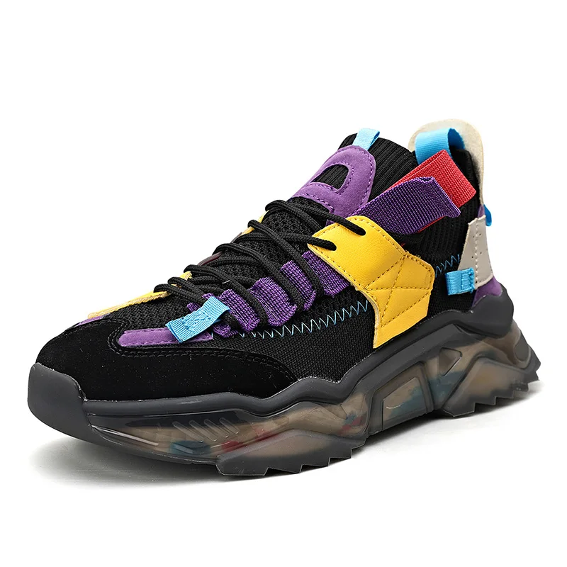 

High Quality Men Chunky Shoes Elastic Outsole Running Sport Sneakers