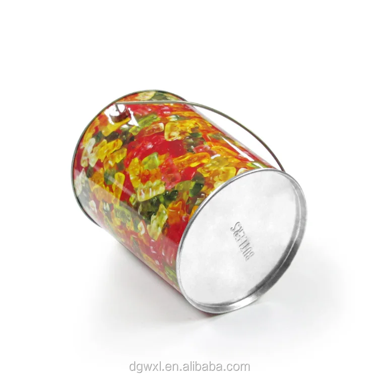Popcorn Bucket Food Grade Popcorn Tin Bucket,Metal Each Tin Box In A