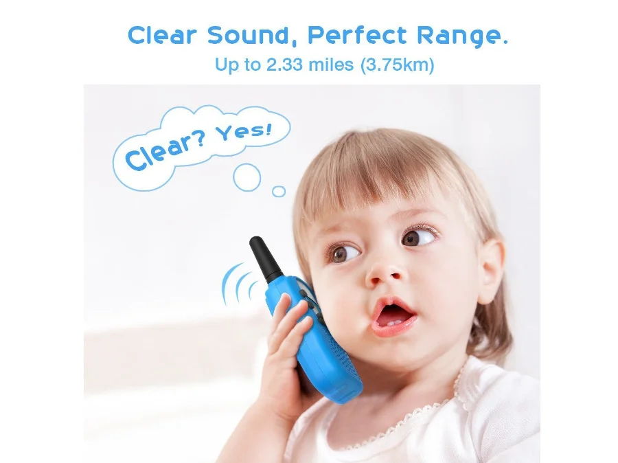 Outdoor Adventure 3 KMs Long Range 22 Channels Best Gift for Kids Mini Walkie Talkie