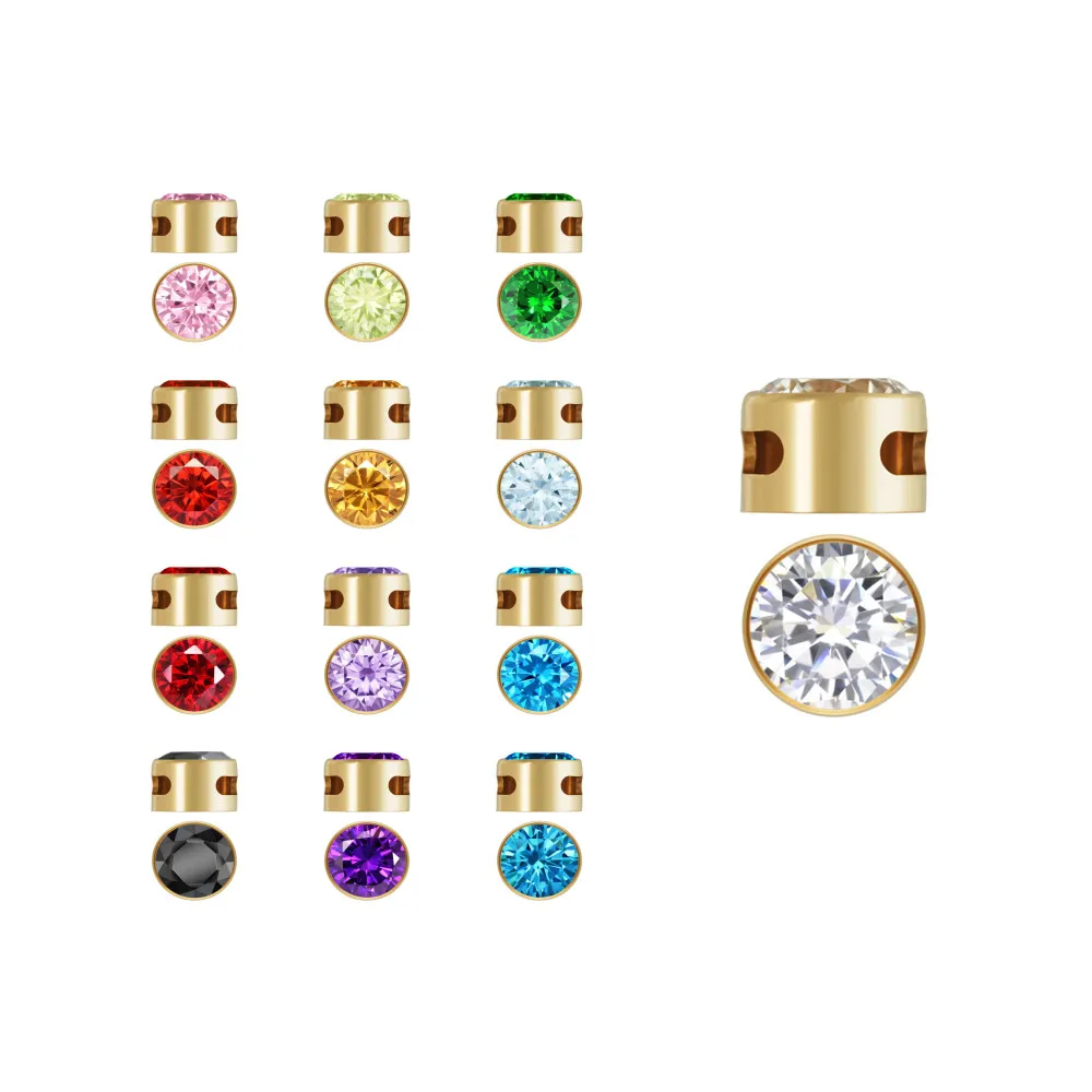 New Design 14K Gold Filled 6mm Zircon Spacer Beads Pendants for DIY Necklace Jewelry Making