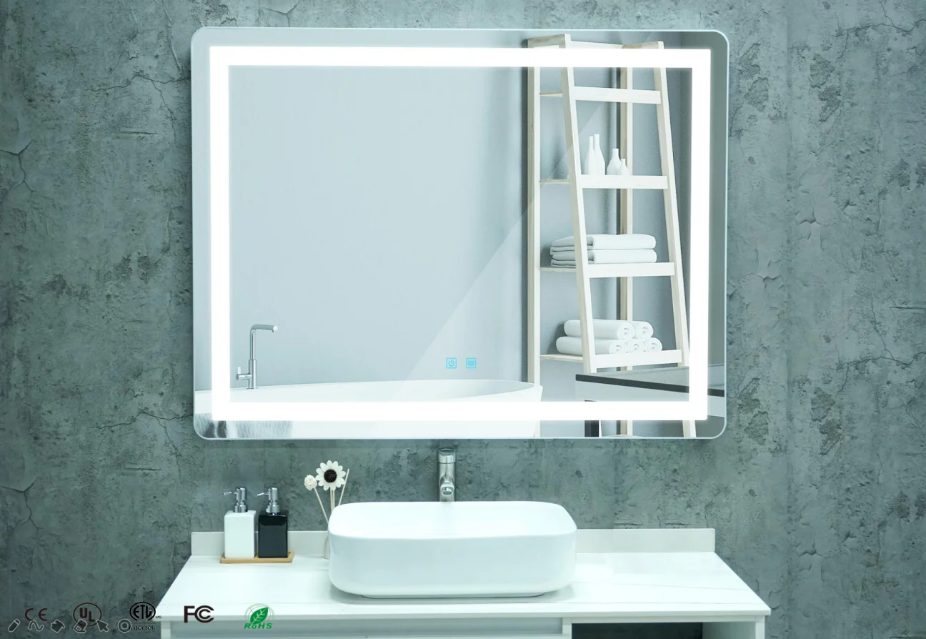 Hotel Luxury Smart Music Loudspeaker Bluetooth Bathroom Makeup Light Mirror