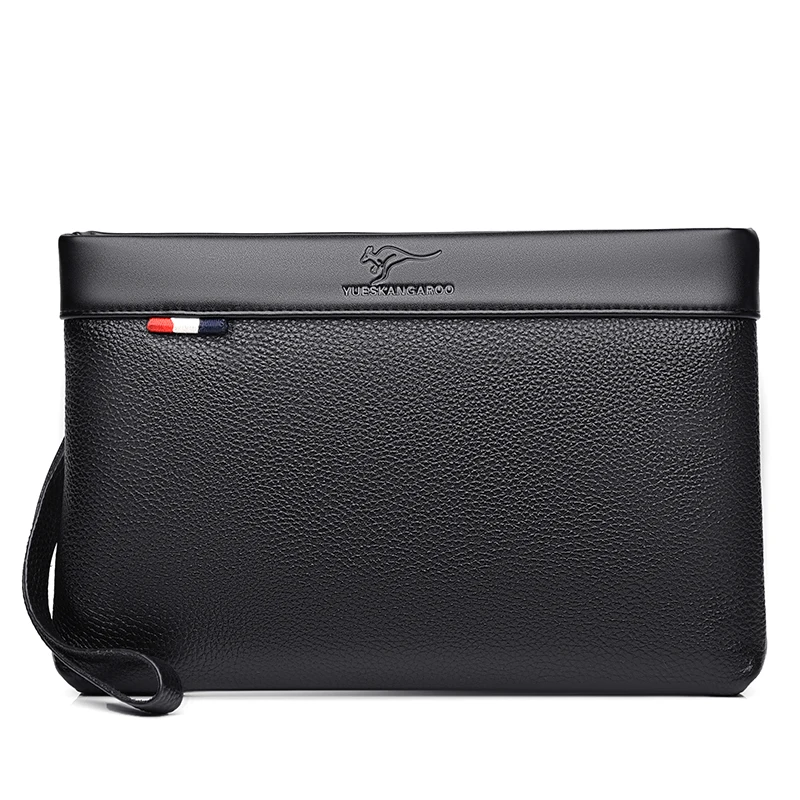 

Hand bag men's leather hand bag head layer leather litchi pattern bag