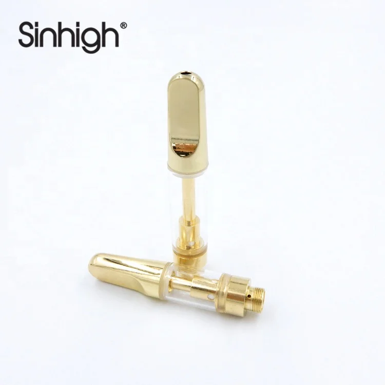 

Sinhigh Customizer Glass Vape Cartridges for Gold Metal Tip 0.5ml/1.0ml Electronic Cigarettes, Sliver/gold/rainbow