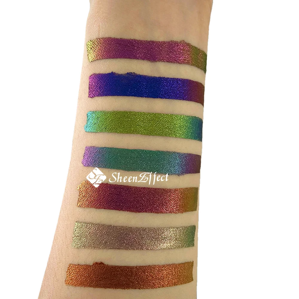 

Optical visual liquid eyeshadow colorshift pigmented duochrome multichrome lazy eyeshadow