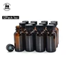 XuZhou Das a box (12 Pack) 1 oz/30ml. Amber Boston Round combination Black Phenolic Cap