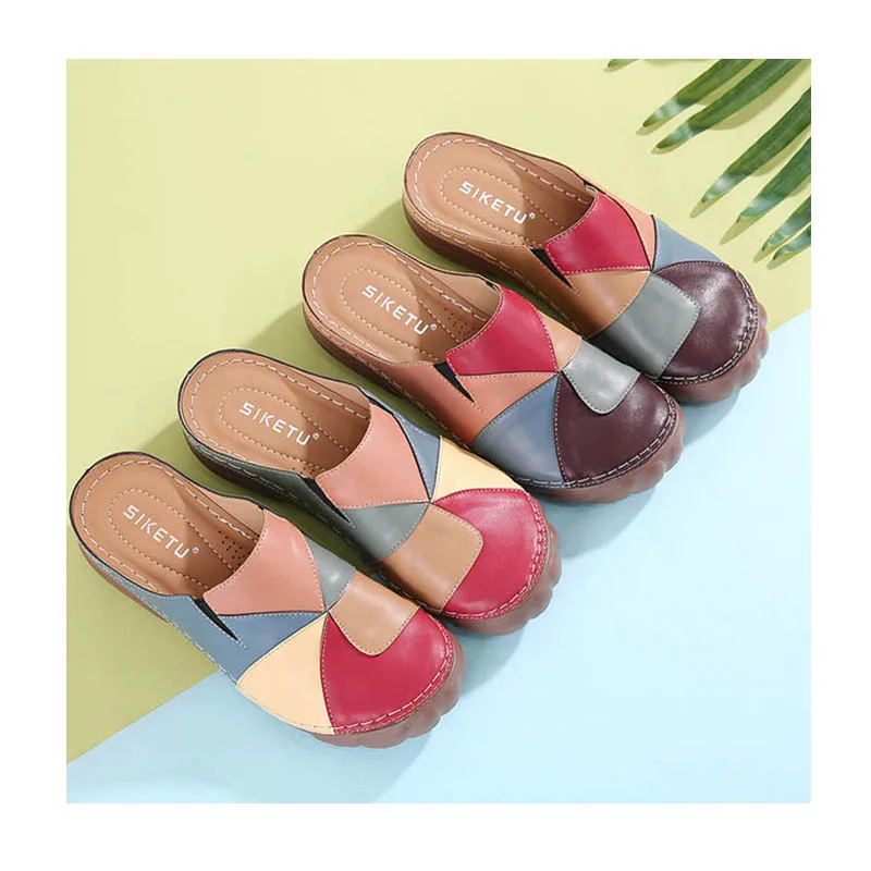 

2021 latest design colorful pretty women's summer slippers fashion trend European style brand slippers for women