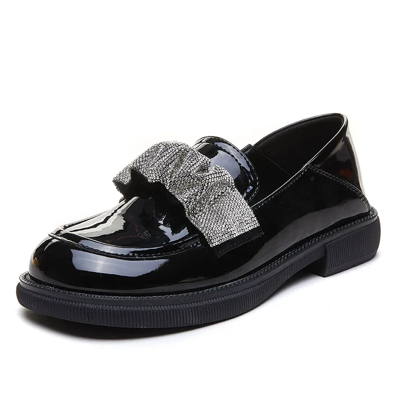 

2021 Women's Winter Mary Jane Fashion Flats Rhinestone Decoration Summer Leather Loafers Dress Shoes For Women