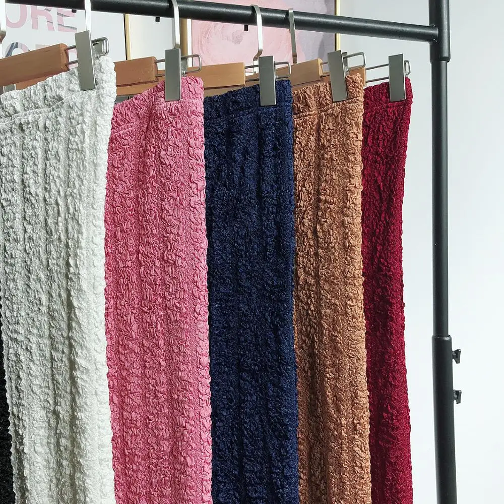 

2019 new arrival fashion beautiful long pencil skirt knit material muslim women skirt, White,black,brown,red, pink, navy,dark green,wine red,purple