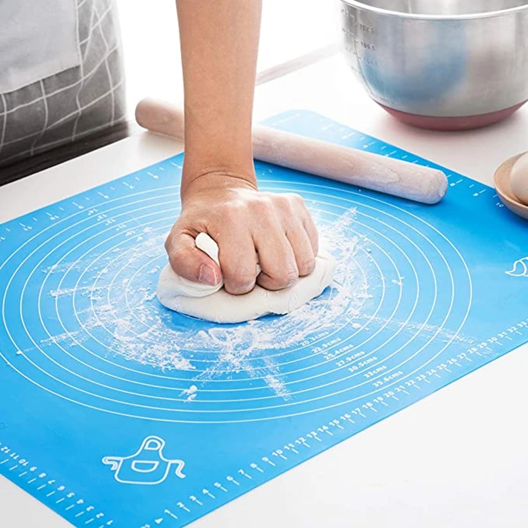 

Non Stick 40*30CM Silicone Dough Rolling Mat silicone baking mat for Pastry Rolling with Measurements, Customized color