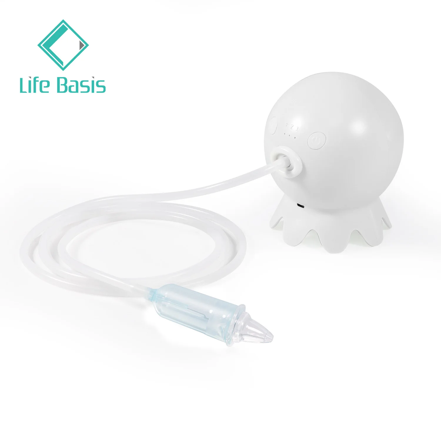 

LIFEBASIS electric baby nasal aspirator set silicone nasal aspirator, White/cyan-blue