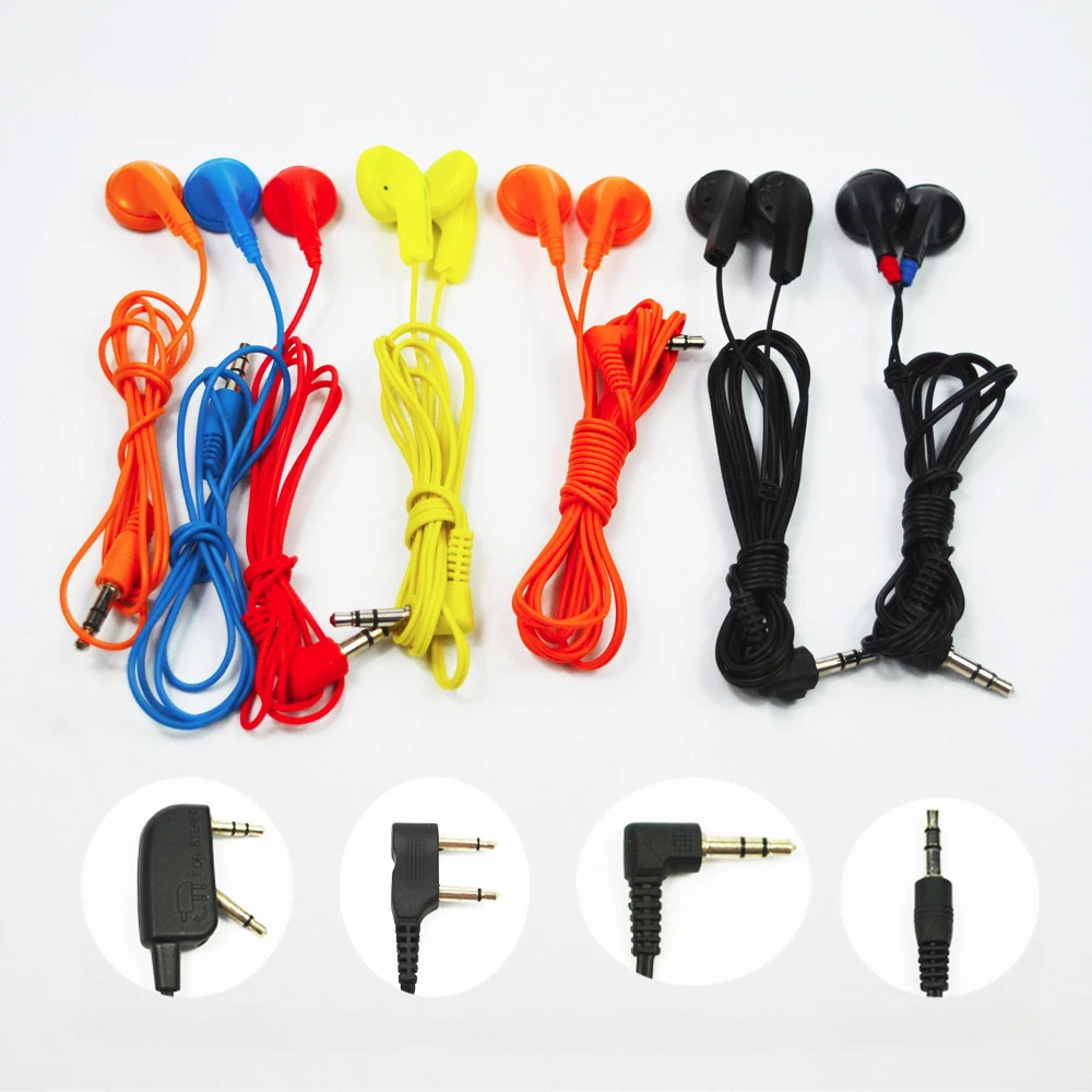 3.5mm Plug Aviation Headset Earpiece Disposable Earbuds Airline Use