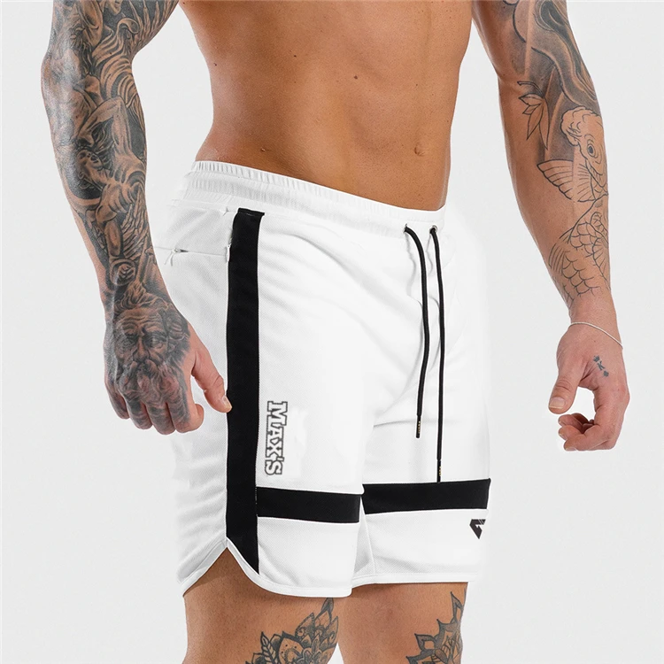 

2021 new fashion men shorts pants men fitness shorts stripe designing mens breathable shorts