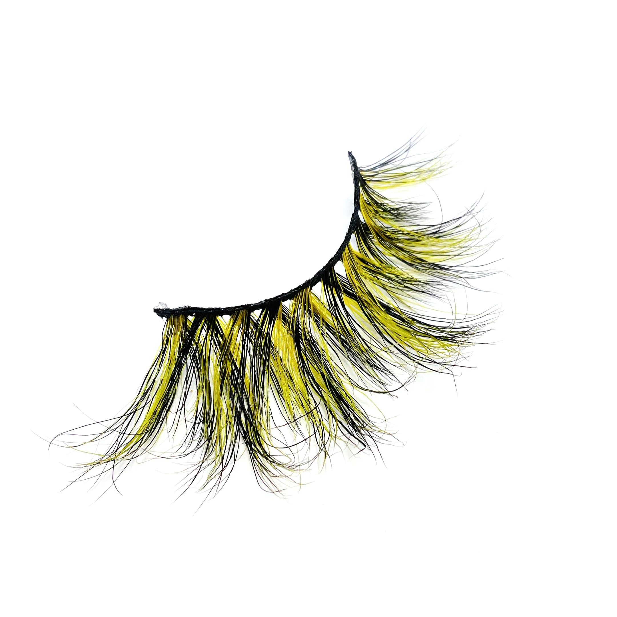 

25mm mink eyelash packaging box mink yellow eyelashes, Colors