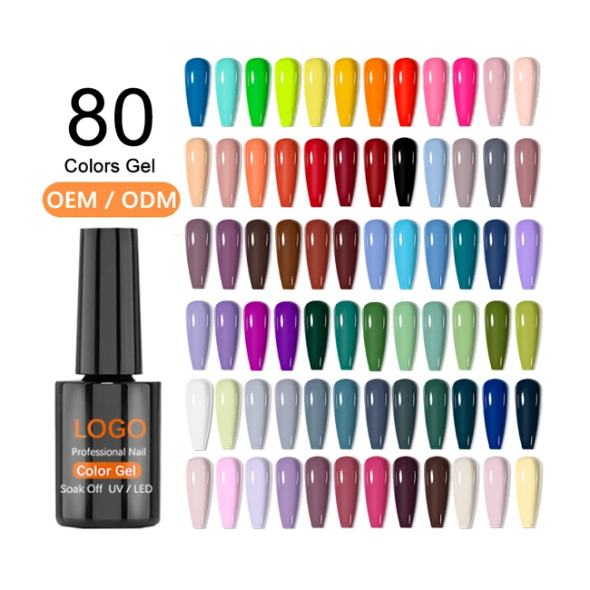 

nail gel polish OEM private label whole set 80 color UV nail liner gel, Nore than 500 colors, or as per your requirements