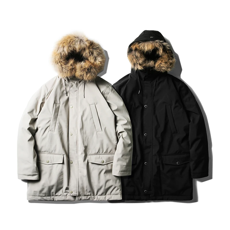 

High Quality Low Price Big Fur Collar Original Canada Style Men's Plus Size Goose Down Jacket Outdoor Winter Jackets