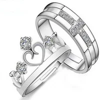 

Couple crown opening ring Japanese and Korean fashion accessories a pair of rings to his girlfriend's birthday gift