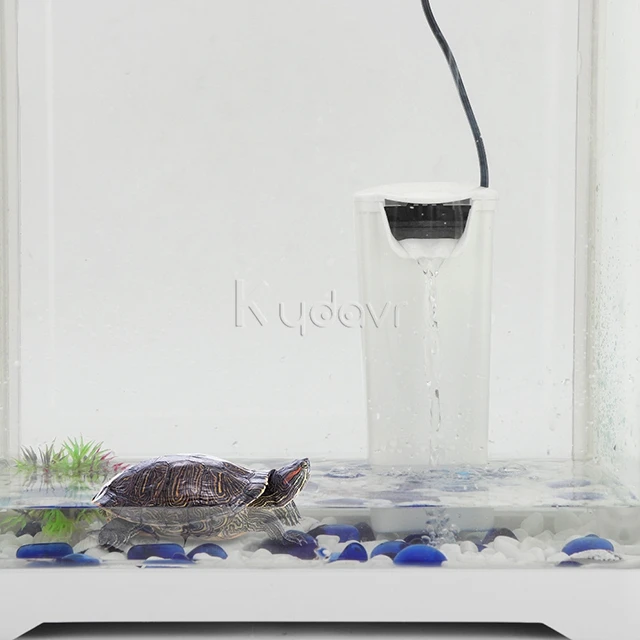 

Turtle Tank Filter Waterfall Type Small Silent Built-in Low Water Level Aquarium Filter Water purifier