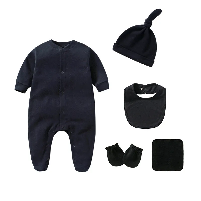 

plain infant pajamas set 6pcs/pack 100% cotton newborn baby clothes gift box sleep wear baby