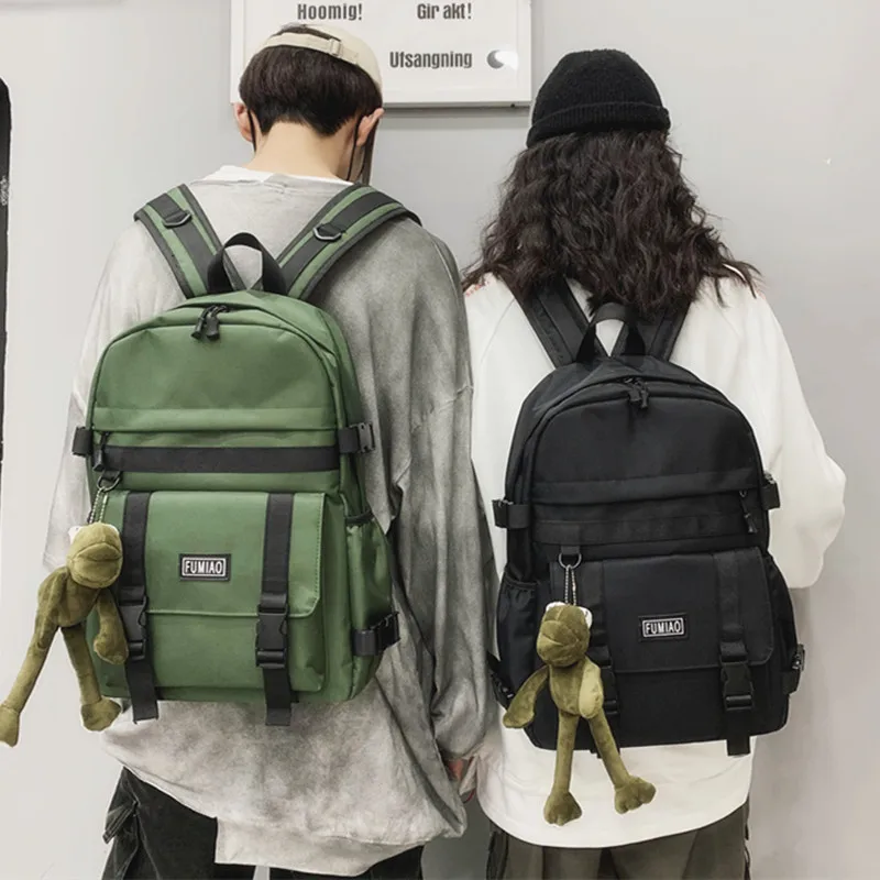 

New ulzzang College Couples Backpack Student Schoolbag Warterproof Men and Women Backpacks Laptop For Teenagers, As picture