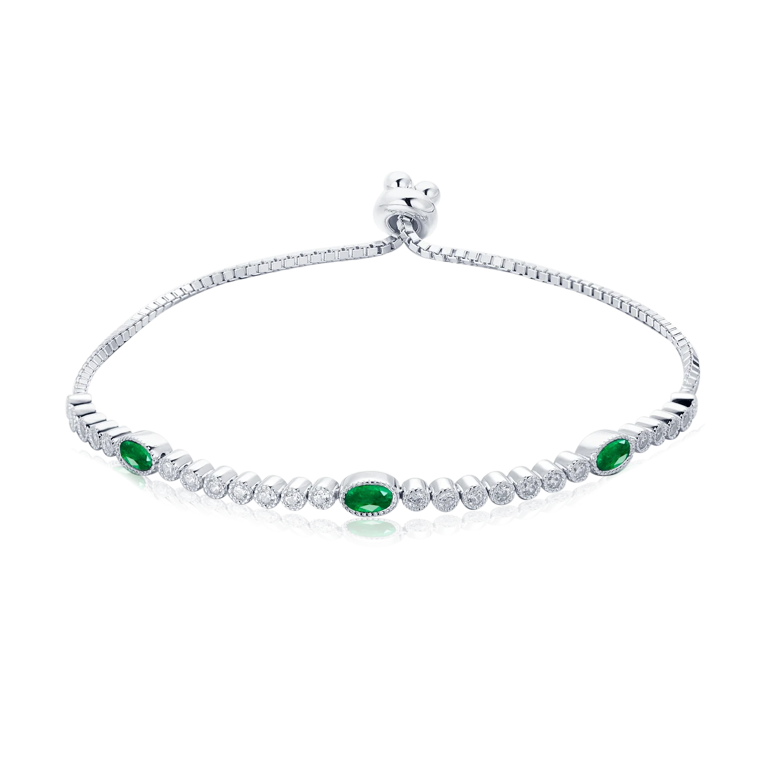 

Anster Oval Shape Lab Emerald stainless steel jewelry Braceletbe in great demand bracelet jewelry women, Green