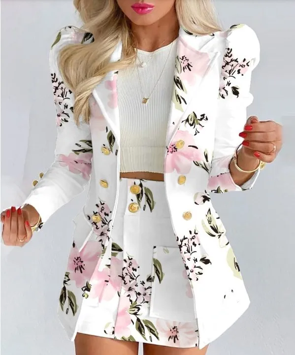 

Spring Women's Sets 2022 Business Long Sleeve Blazer Dress Suit