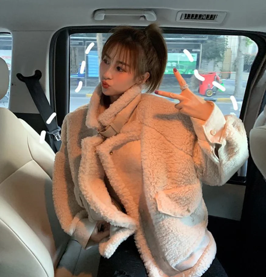 

2020 winter fashion sherpa plus size jackets women girls's jackets, Customized color