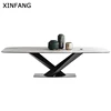 Modern marble living room furniture Retro Style square dining room tables