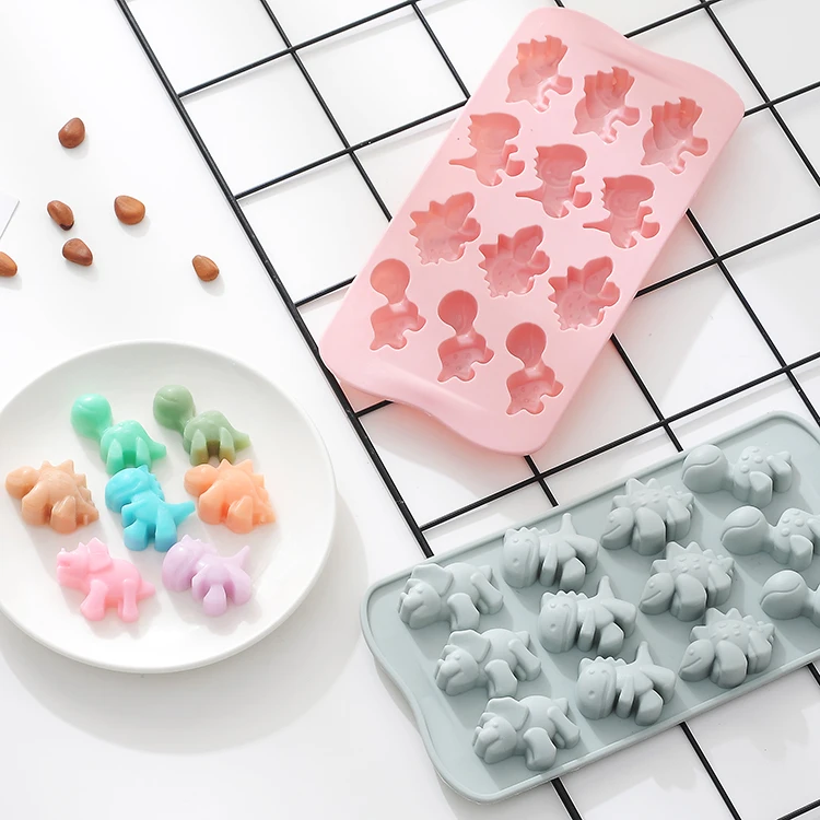 

Spot DIY Animal Chocolate Silicone Mold Soft Candy Epoxy Mold Baking Tool Ice Cube Grid Mold, As picture or as your request