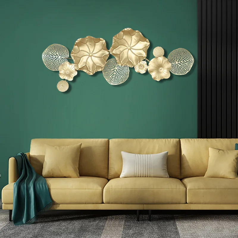 

Hot Sale Wholesale Wall Art Flower Metal Wrought Iron Morden Luxury Wall Decoration Pendant Home Decor, Customized color