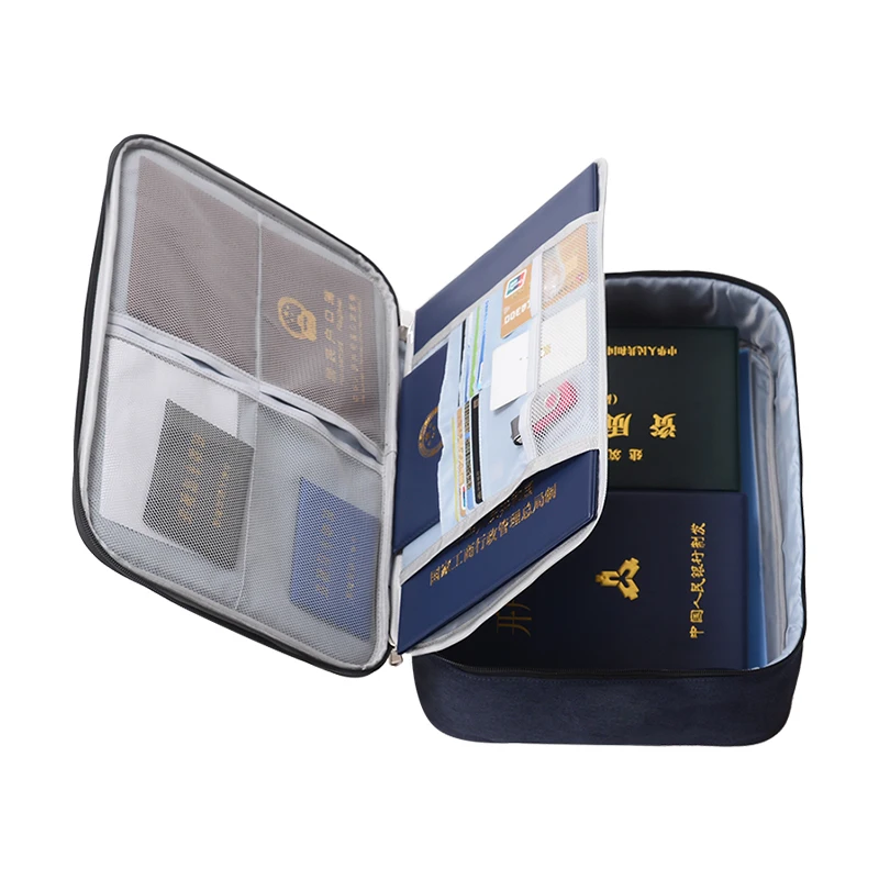 

New Design Travel Double-Layer Certificate Organizer Bag Without Lock, Four color