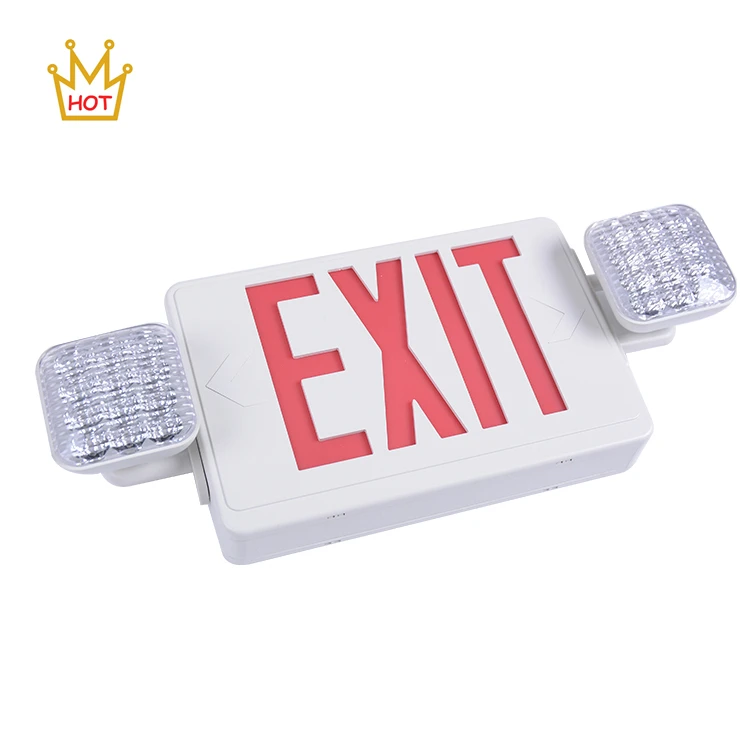 Emergency led light  emergency combo fire exit sign with rechargeable battery