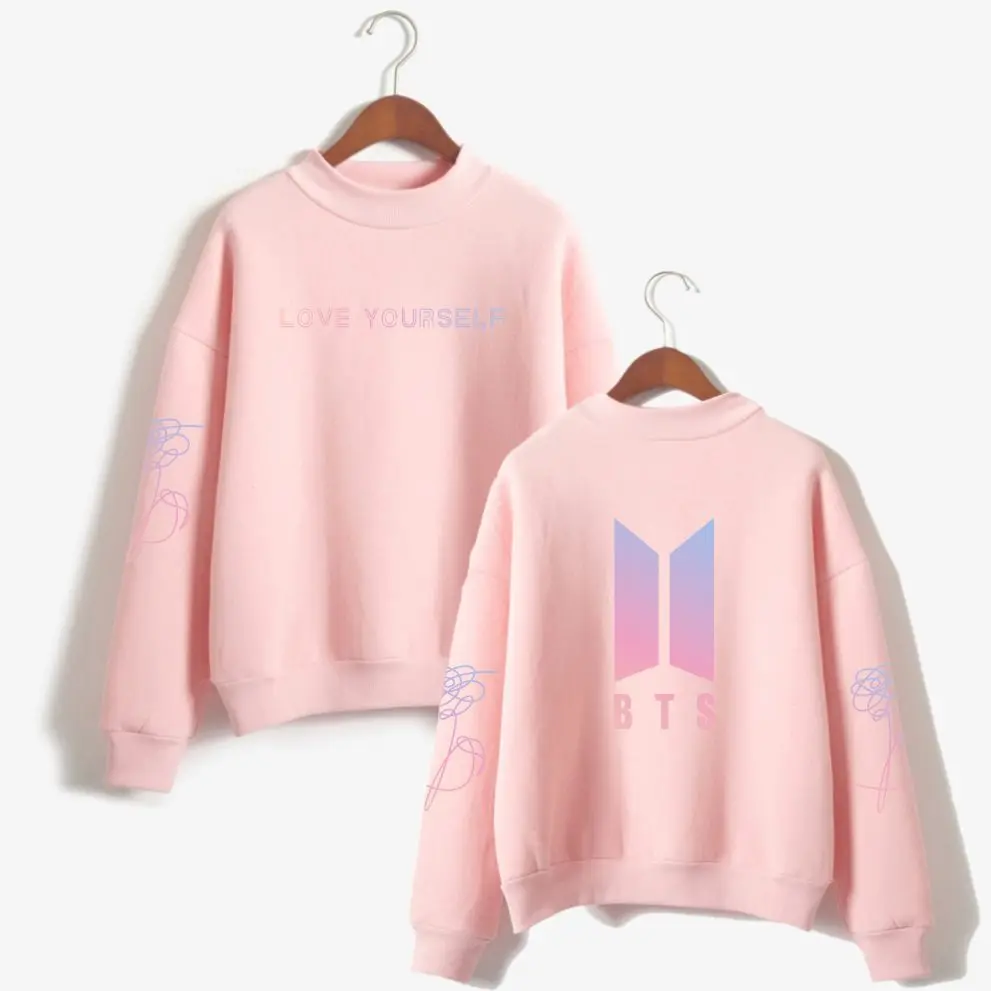 

High Quality 2021 ten color B-t-s Girls Casual Ladies Long Sleeve Sudadera Casual Sweatshirt Streetwear Clothing