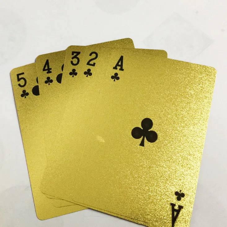 

Customized Promotion Black Gold Playing Cards Both Sides Printing Logo Poker Cards