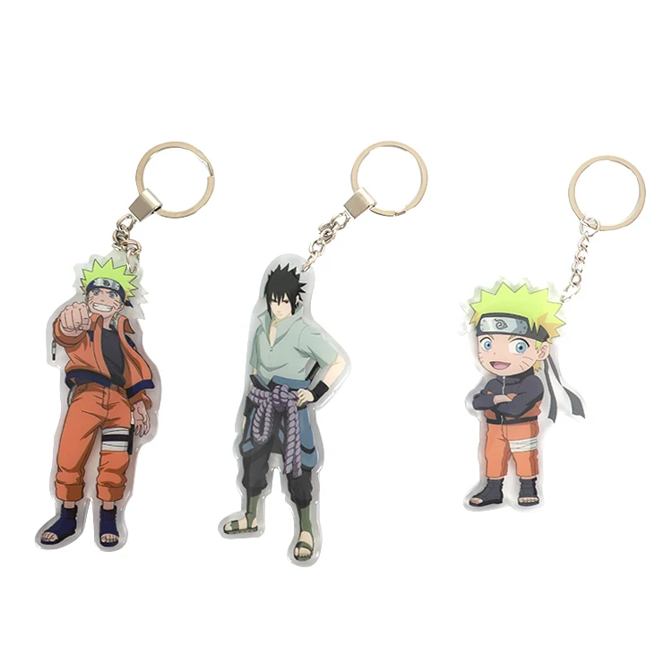 
Custom Cute Eco-friendly Anime Character Shape Plastic Clear Acrylic Keychain 