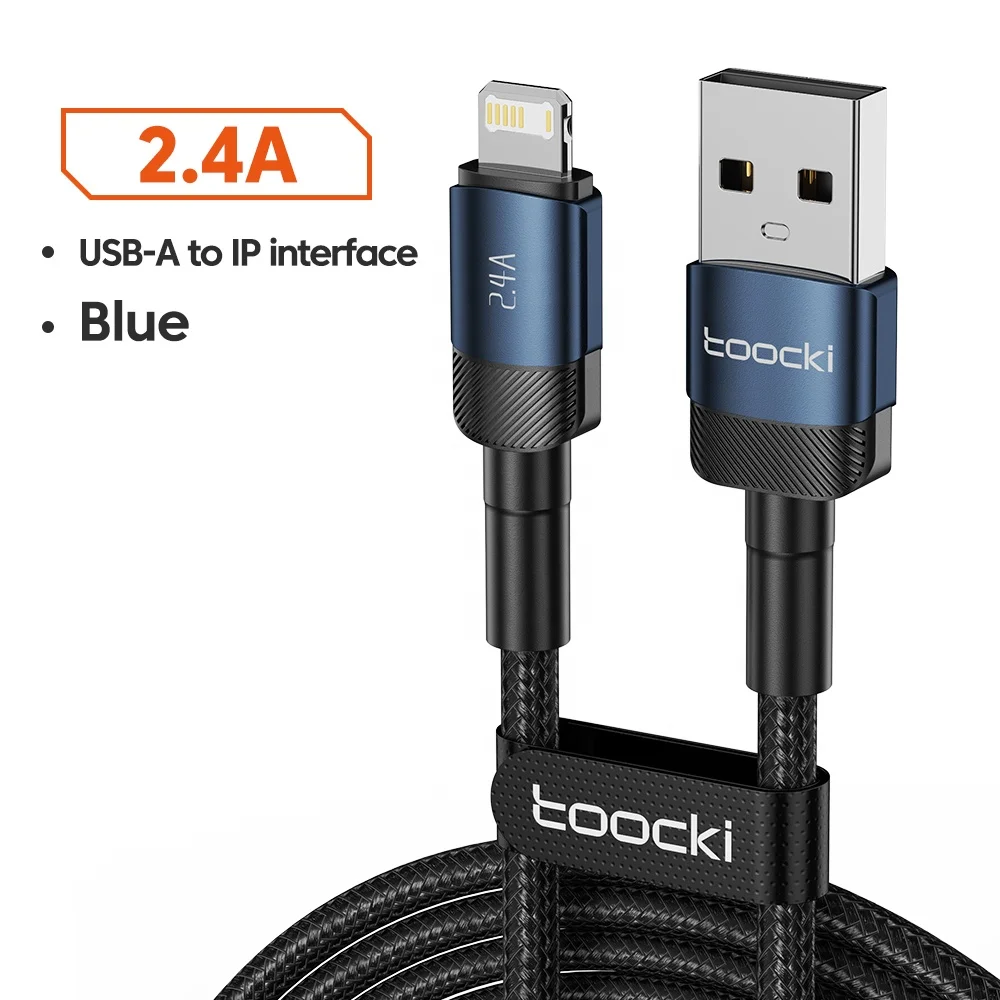 

Multi Color Toocki HOT iPhone Braided USB Charger Cable Lightning iPhone Original Cable for iPhane/Apple