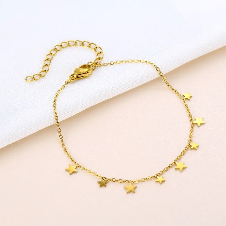 

Glamour boho women necklaces fashion stainless steel jewelry star gold necklace