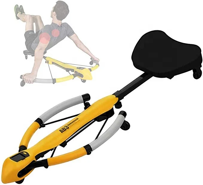 

Wellshow Sport AB3-Abdominal Muscle Trainer Home Rowing Machine Body Sculpture Twin Hydraulic Exercise Machines, Yellow