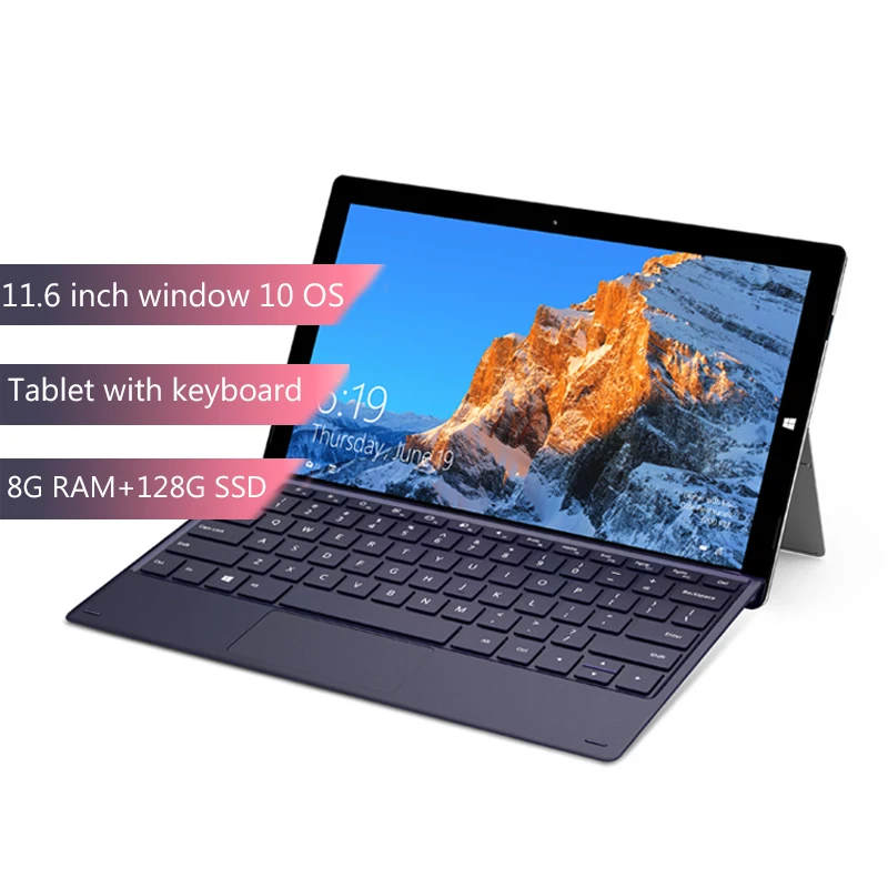 

Teclast X4 2 in 1 Win 10 Tablet PC Laptop 11.6' IPS Celeron N4100 Quad Core 8GB RAM 256GB SSD 5MP HD MI Type-C with Keyboard