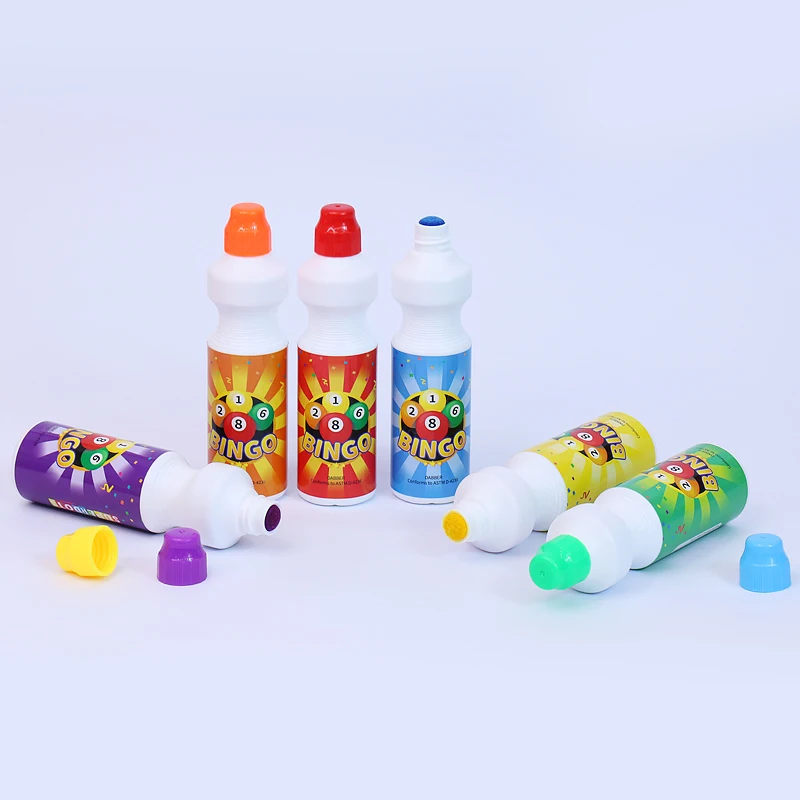 

SUPERDOTS Plastic Bottle graffiti Paint Containers Soft LDPE 15 mm Sponge fabric Tip 60-70ml tampon markers for bingo