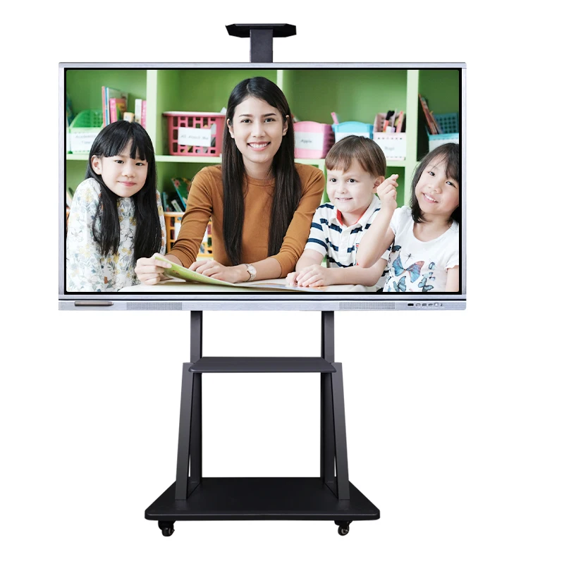 

weier 55 65 75 inch multi touch monitors electronic interactive smart board LCD display for school and meeting, Black