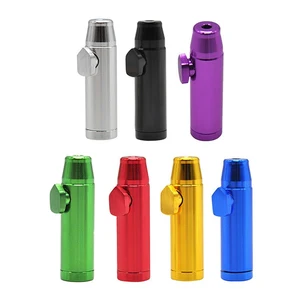 Image of Metal Flat Nose Snuff Bottle Aluminum Cigarette Holder Bullet Snus Pipe Bullet Snuff Flat Mouth Tips Snuff