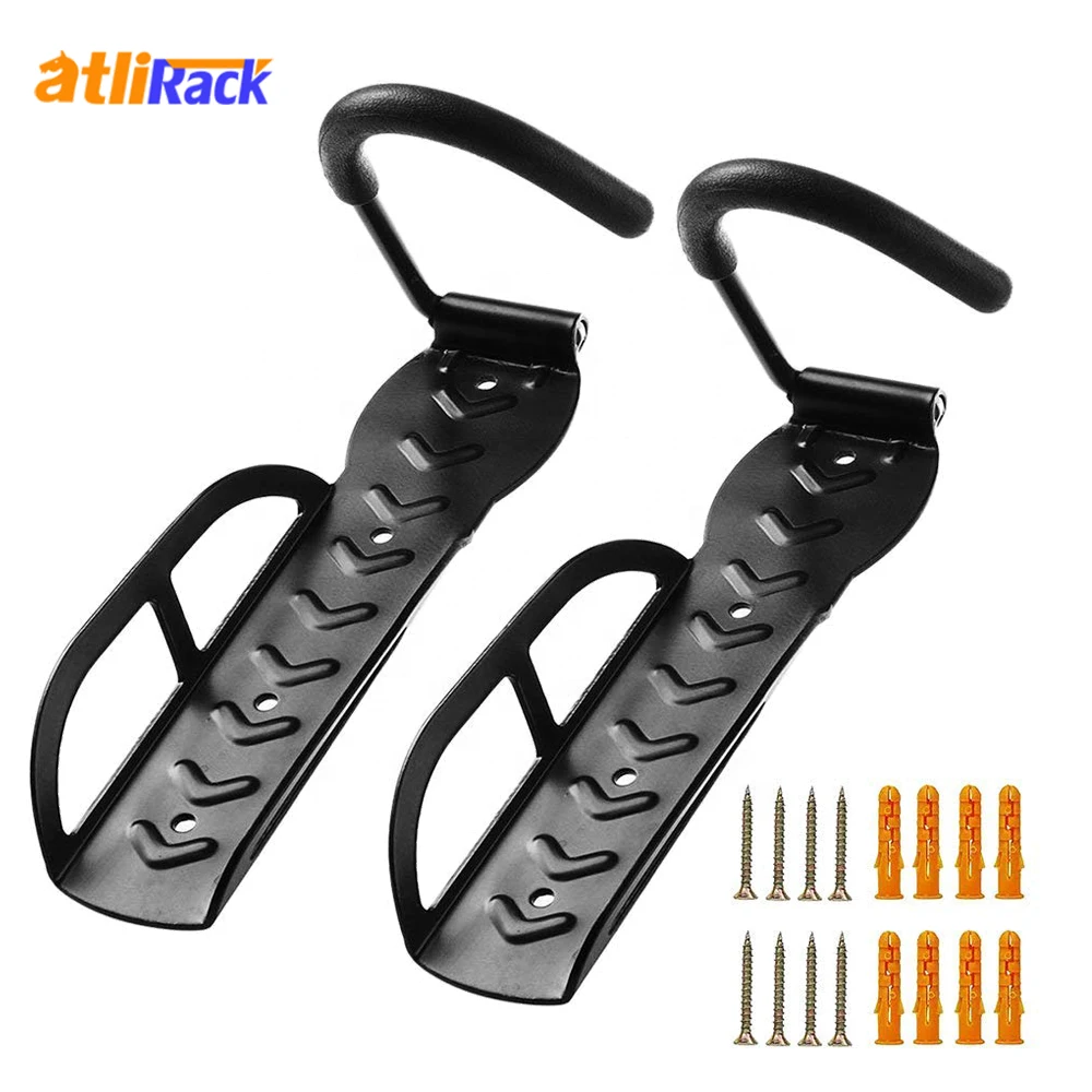 

Atliprime Mountain Bike Mini Wall Mount Hooks Rack Hitch Coat Hook, Black