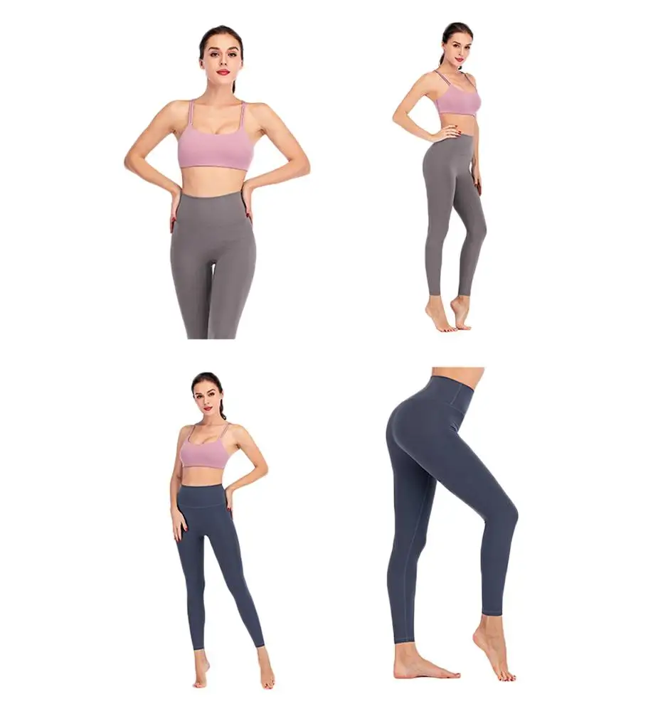 

Women yoga pants high waist elastic tummy control slim gym running sport trousers