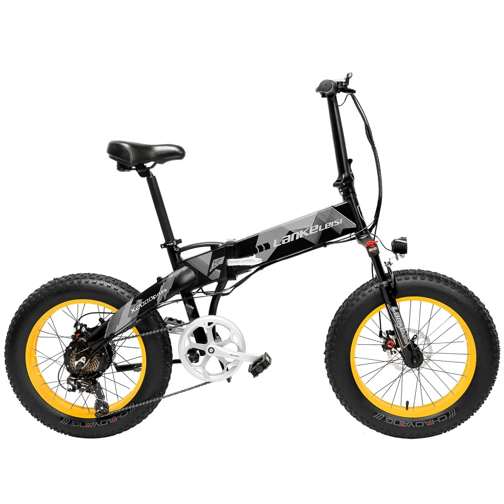 

In Stock LANKELEISI 20x4.0 inch Fat Tyre Electric Bike 500W Folding E-bike LANKELEISI X2000 Plus Mountain Bicycle